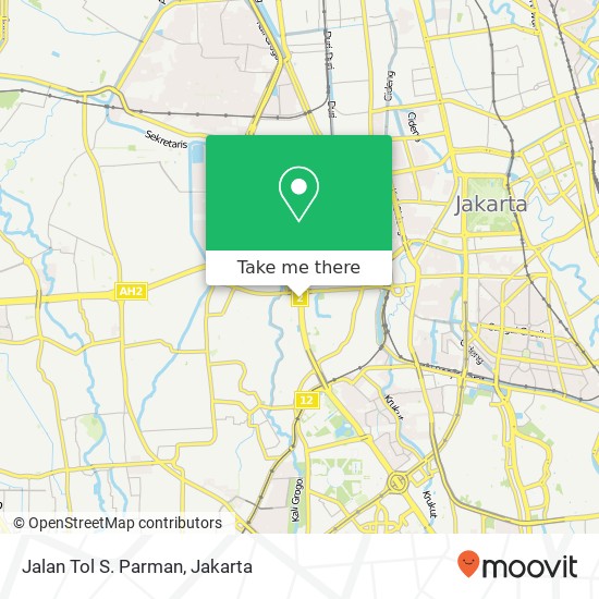 Jalan Tol S. Parman map