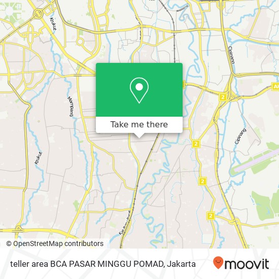 teller area BCA PASAR MINGGU POMAD map