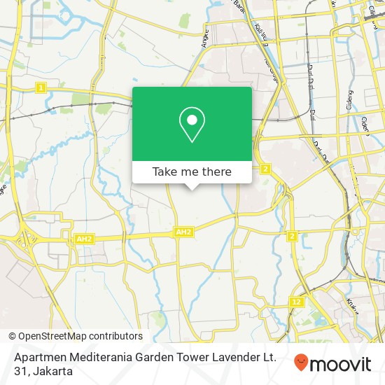 Apartmen Mediterania Garden Tower Lavender Lt. 31 map