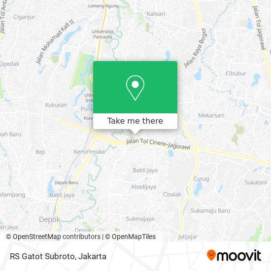 RS Gatot Subroto map