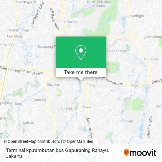 Terminal kp.rambutan bus Gapuraning Rahayu map