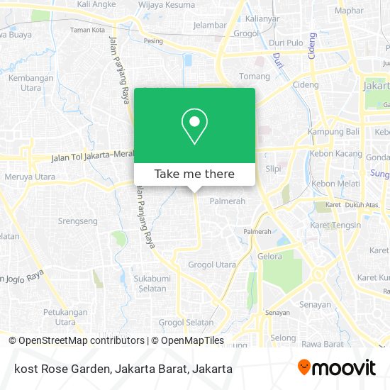 kost Rose Garden, Jakarta Barat map