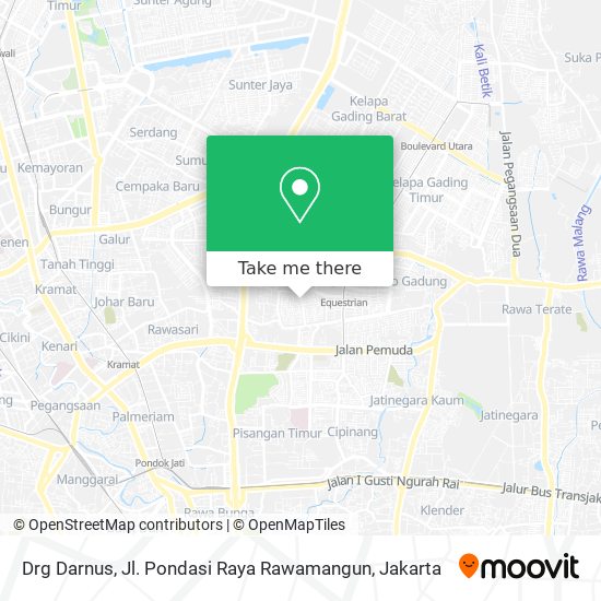 Drg Darnus, Jl. Pondasi Raya Rawamangun map