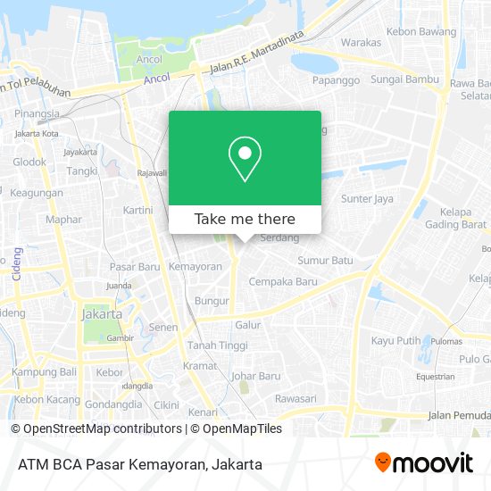 ATM BCA Pasar Kemayoran map