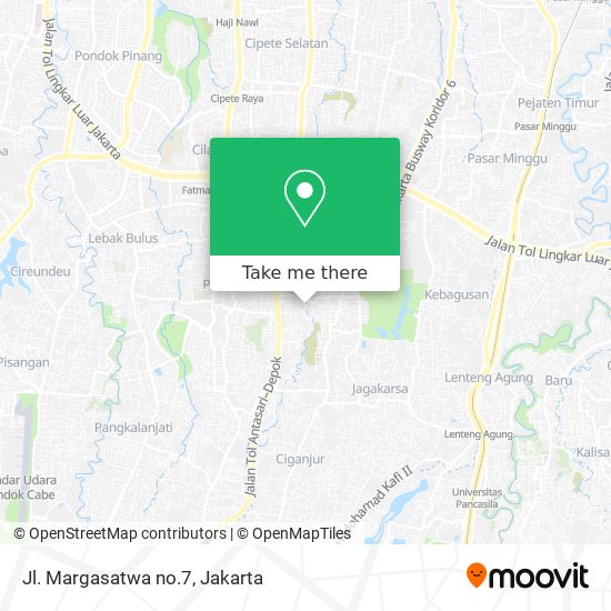 Jl. Margasatwa no.7 map