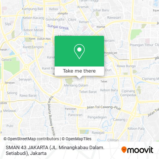 SMAN 43 JAKARTA (JL. Minangkabau Dalam. Setiabudi) map