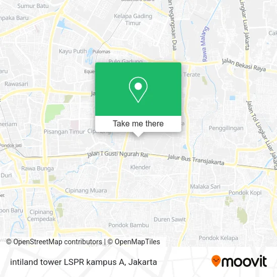 intiland tower LSPR kampus A map