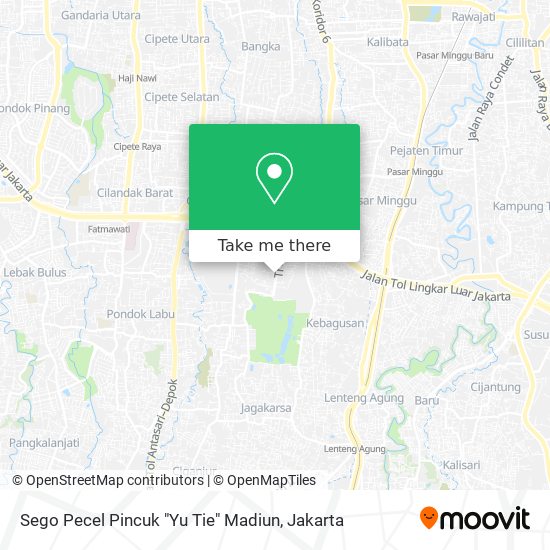 Sego Pecel Pincuk "Yu Tie" Madiun map