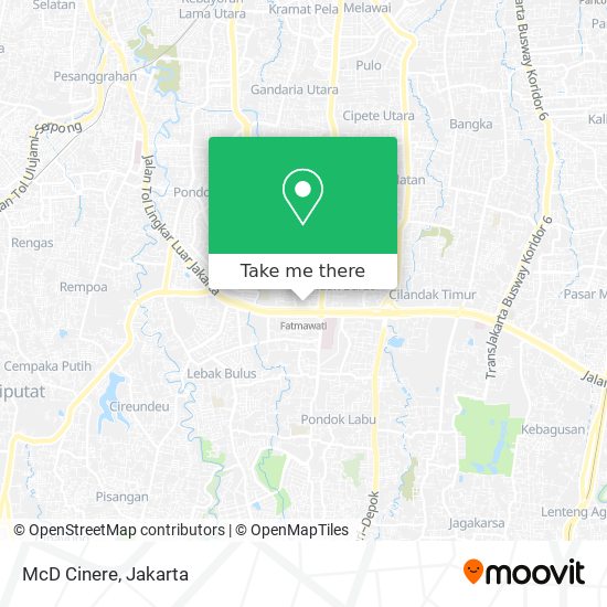 McD Cinere map