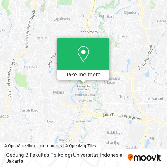Gedung B Fakultas Psikologi Universitas Indonesia map
