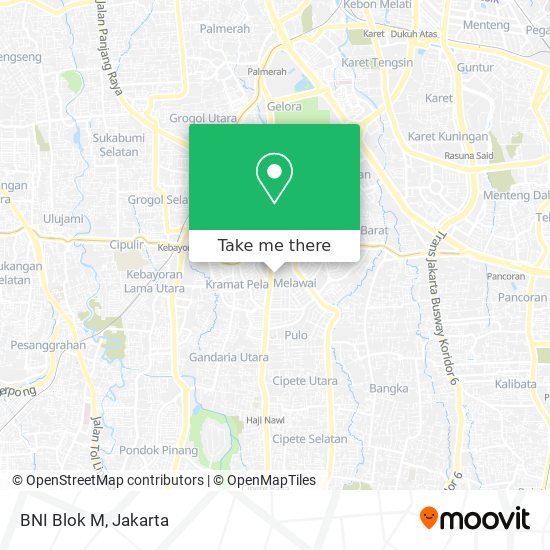 BNI Blok M map