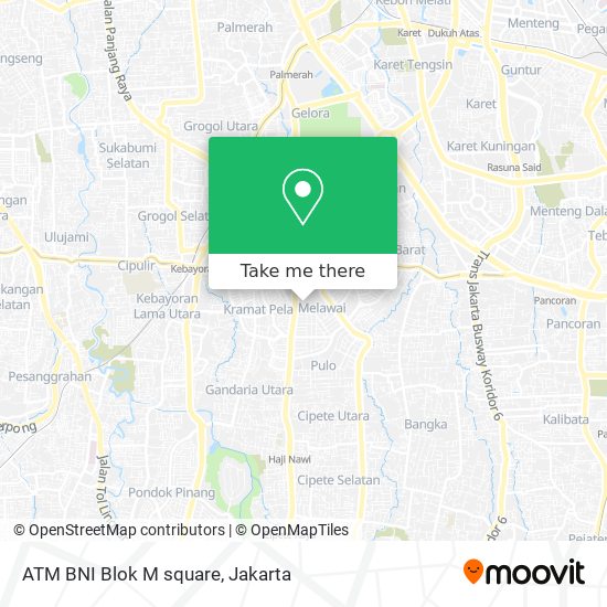 ATM BNI Blok M square map