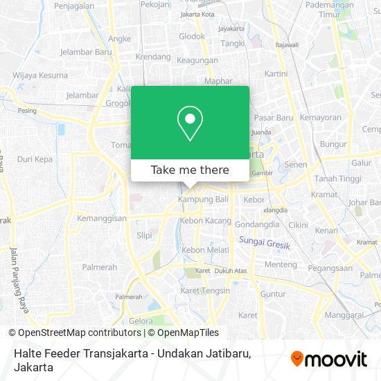 Halte Feeder Transjakarta - Undakan Jatibaru map