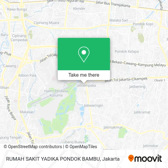 RUMAH SAKIT YADIKA PONDOK BAMBU map