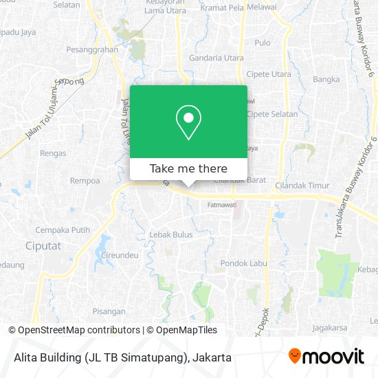 Alita Building (JL TB Simatupang) map