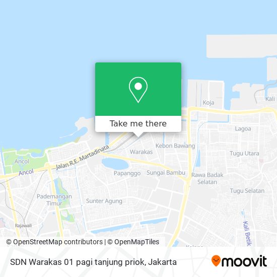 SDN Warakas 01 pagi  tanjung priok map