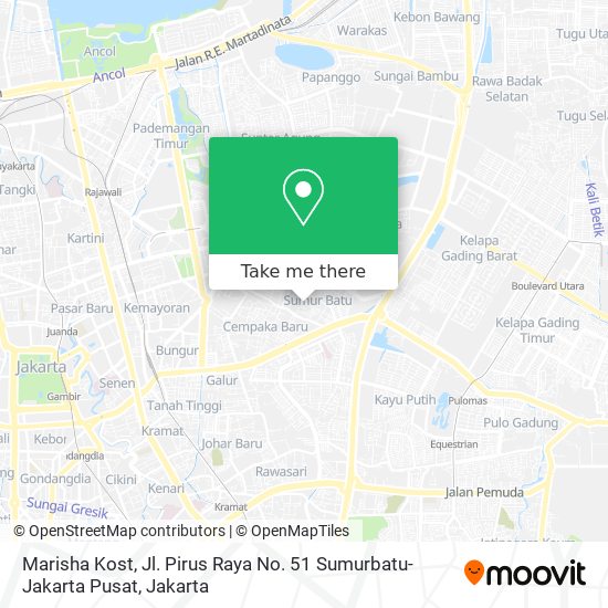 Marisha Kost, Jl. Pirus Raya No. 51 Sumurbatu-Jakarta Pusat map