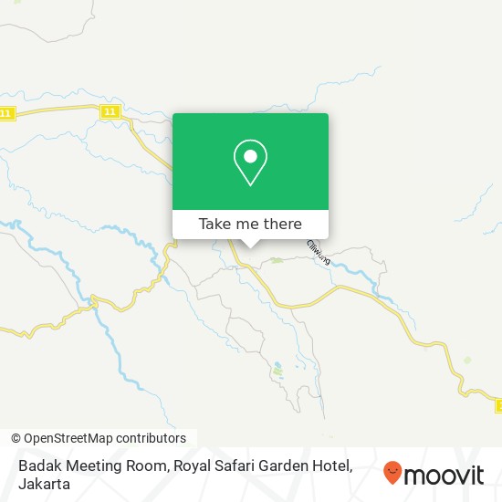 Badak Meeting Room, Royal Safari Garden Hotel map