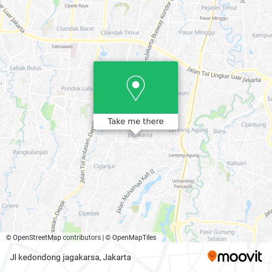 Jl kedondong jagakarsa map