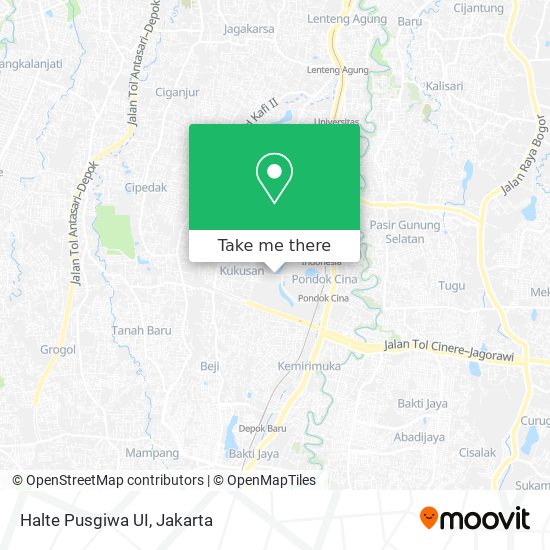 Halte Pusgiwa UI map