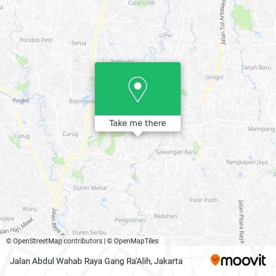 Jalan Abdul Wahab Raya Gang Ra'Alih map