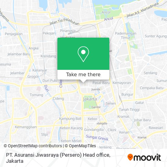 PT. Asuransi Jiwasraya (Persero) Head office map