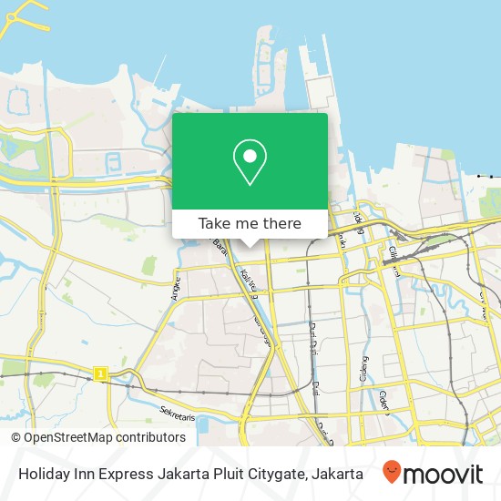 Holiday Inn Express Jakarta Pluit Citygate map