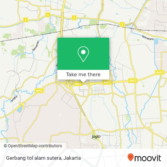 Gerbang tol alam sutera map