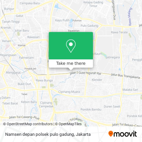 Namsen depan polsek pulo gadung map