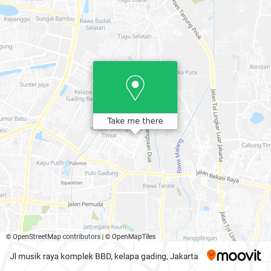 Jl musik raya komplek BBD, kelapa gading map