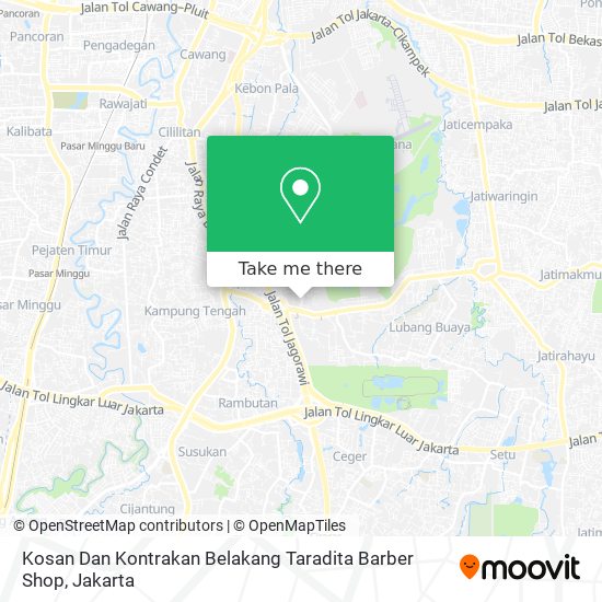 Kosan Dan Kontrakan Belakang Taradita Barber Shop map