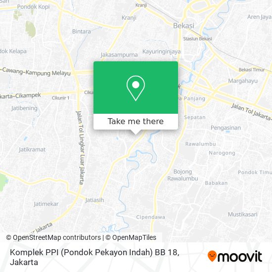 Komplek PPI (Pondok Pekayon Indah) BB 18 map