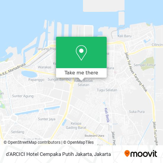 d'ARCICI Hotel Cempaka Putih Jakarta map