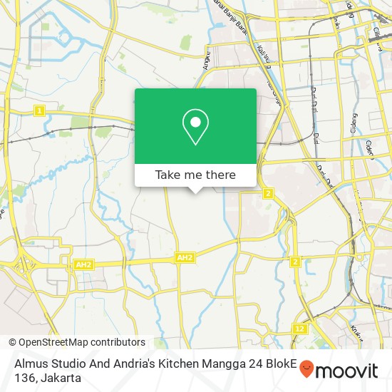 Almus Studio And Andria's Kitchen Mangga 24 BlokE 136 map