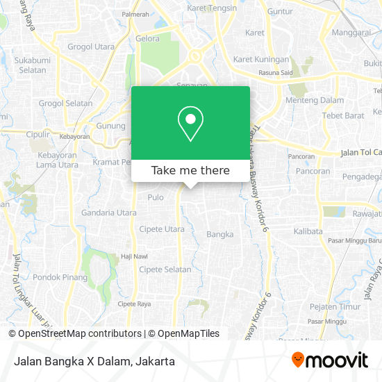 Jalan Bangka X Dalam map