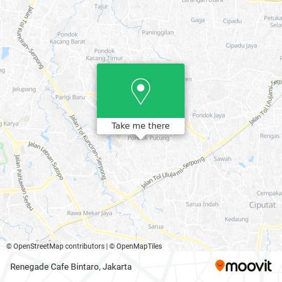 Renegade Cafe Bintaro map