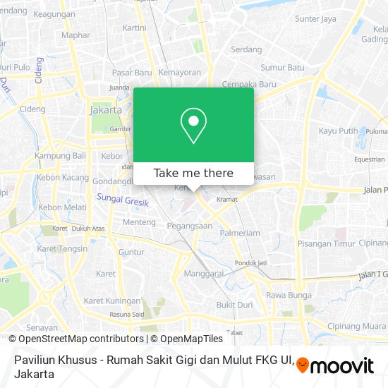 Paviliun Khusus - Rumah Sakit Gigi dan Mulut FKG UI map
