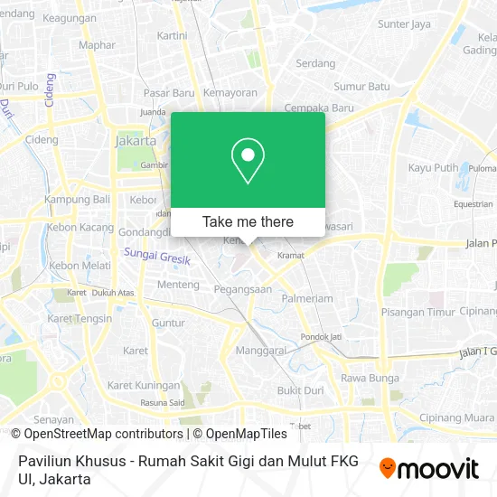 Paviliun Khusus - Rumah Sakit Gigi dan Mulut FKG UI map