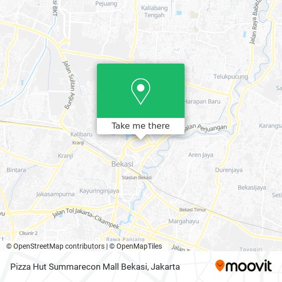 Pizza Hut Summarecon Mall Bekasi map