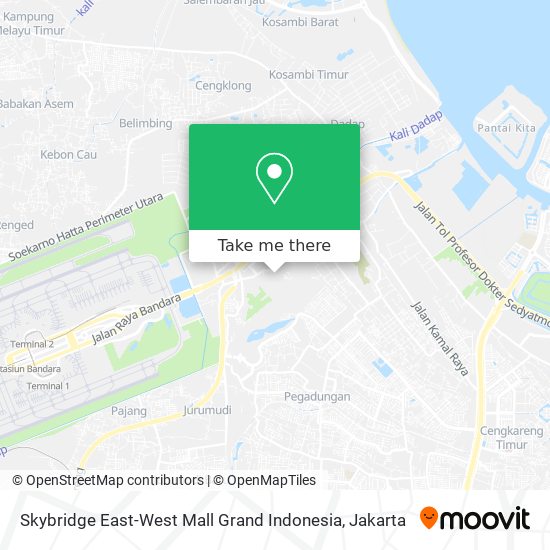 Skybridge East-West Mall Grand Indonesia map