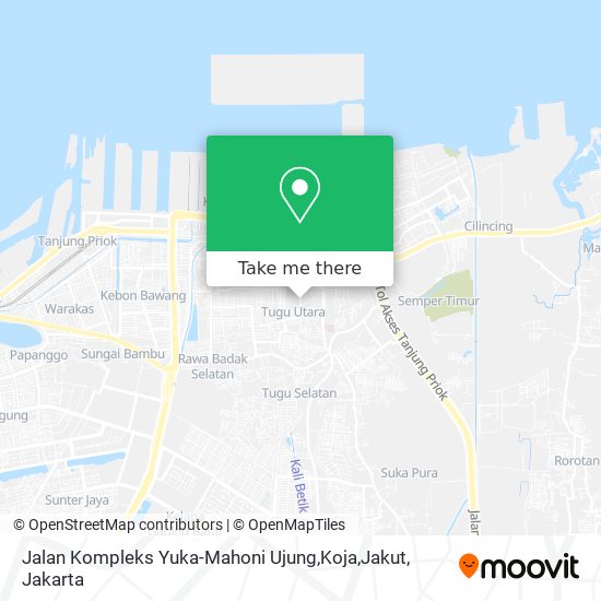 Jalan Kompleks Yuka-Mahoni Ujung,Koja,Jakut map