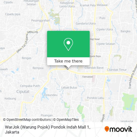 WarJok (Warung Pojok) Pondok Indah Mall 1 map