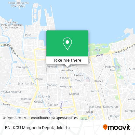 BNI KCU Margonda Depok map