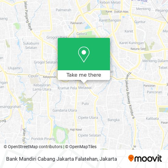 Bank Mandiri Cabang Jakarta Falatehan map