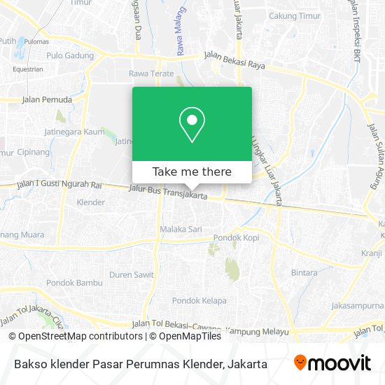 Bakso klender Pasar Perumnas Klender map