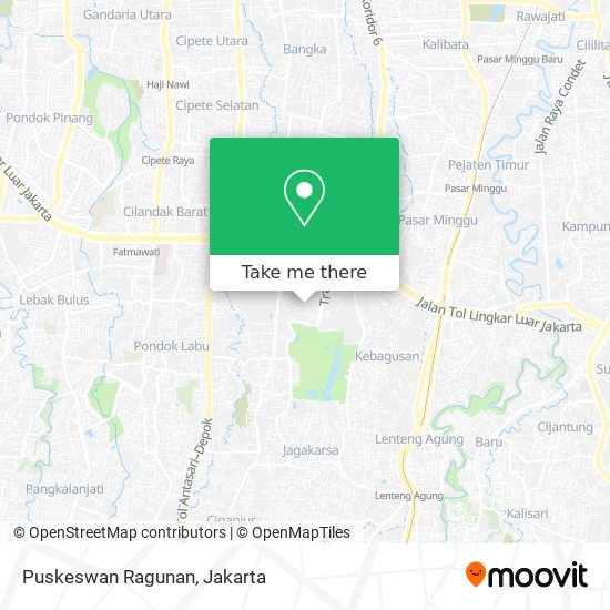 Puskeswan Ragunan map