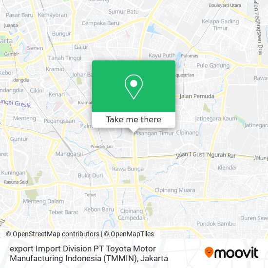 export Import Division PT Toyota Motor Manufacturing Indonesia (TMMIN) map
