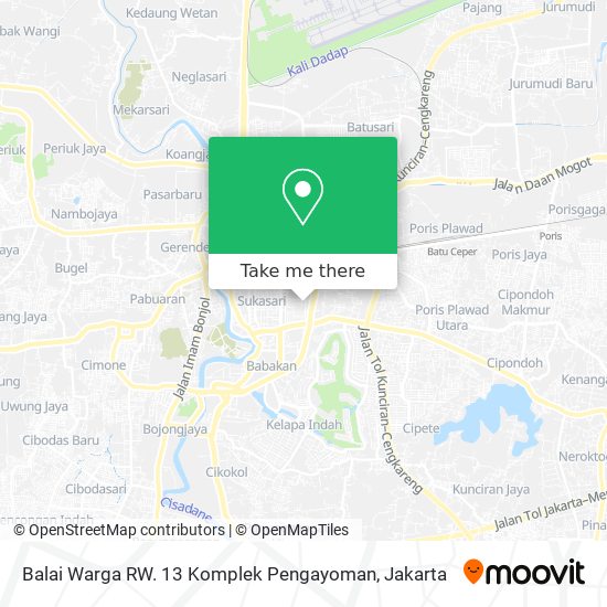 Balai Warga RW. 13 Komplek Pengayoman map