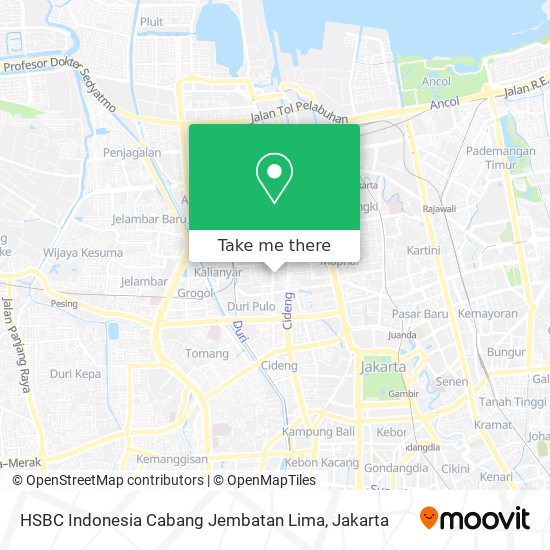 HSBC Indonesia Cabang Jembatan Lima map