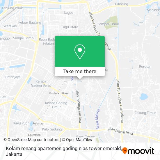 Kolam renang apartemen gading nias tower emerald map